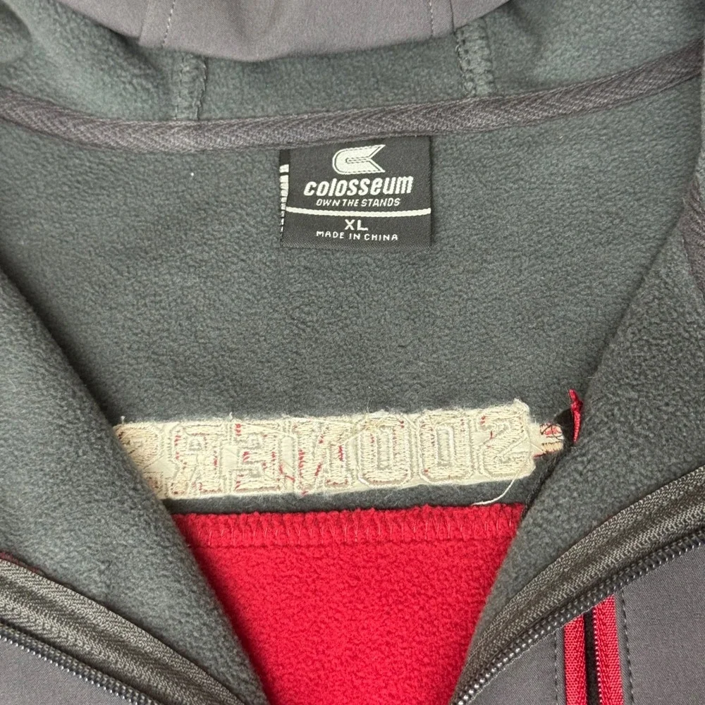 Colosseum Oklahoma Sooners‎ Mens XL Full Zip Hoodie Jacket Grey Maroon OU Fleece